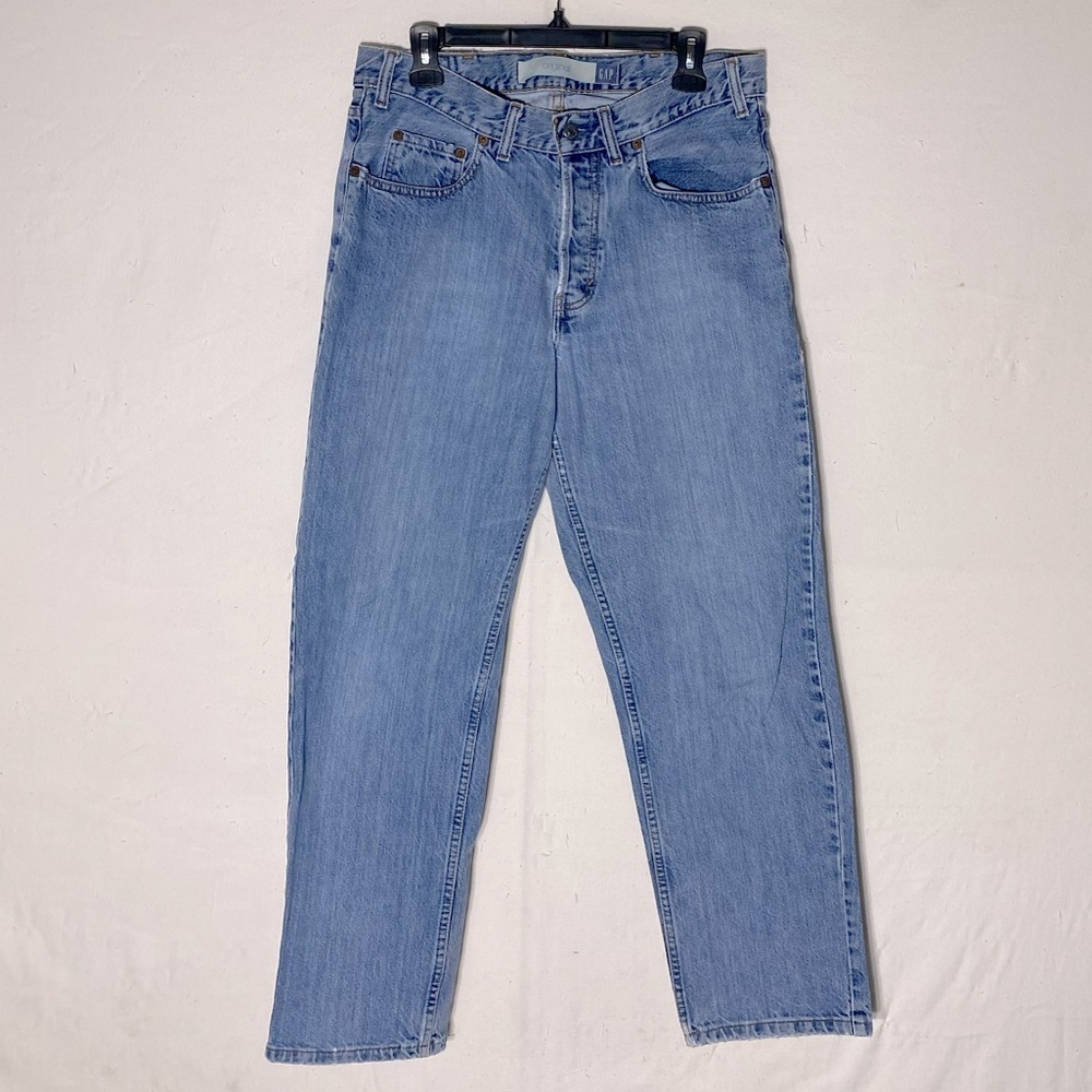Vintage GAP Original Fit Relaxed Light Wash Button Fly Jeans 31 Dadcore Normcore